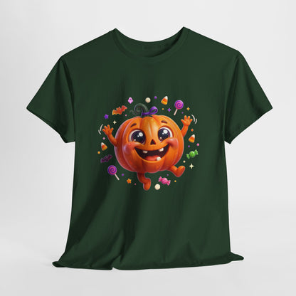 Halloween Pumpkin T‑Shirt — Happy Jack-O'-Lantern Candy Graphic Tee