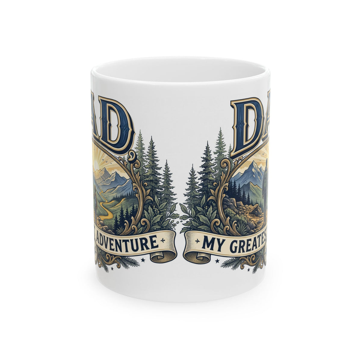 Adventure Awaits Mountain Forest Ceramic Mug