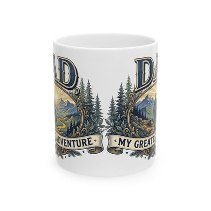 Adventure Awaits Mountain Forest Ceramic Mug