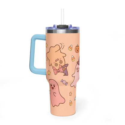 40oz Halloween Ghosts & Pumpkins Thermal Tumbler