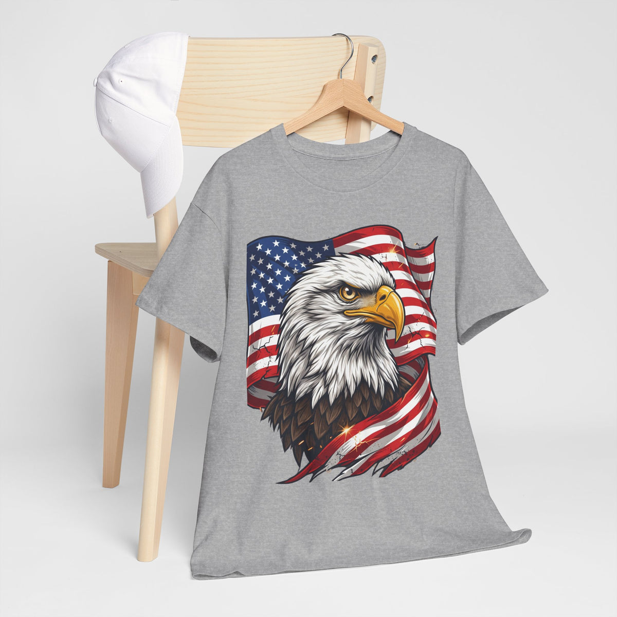 Patriotic Eagle T-Shirt – American Flag Bald Eagle Graphic Tee