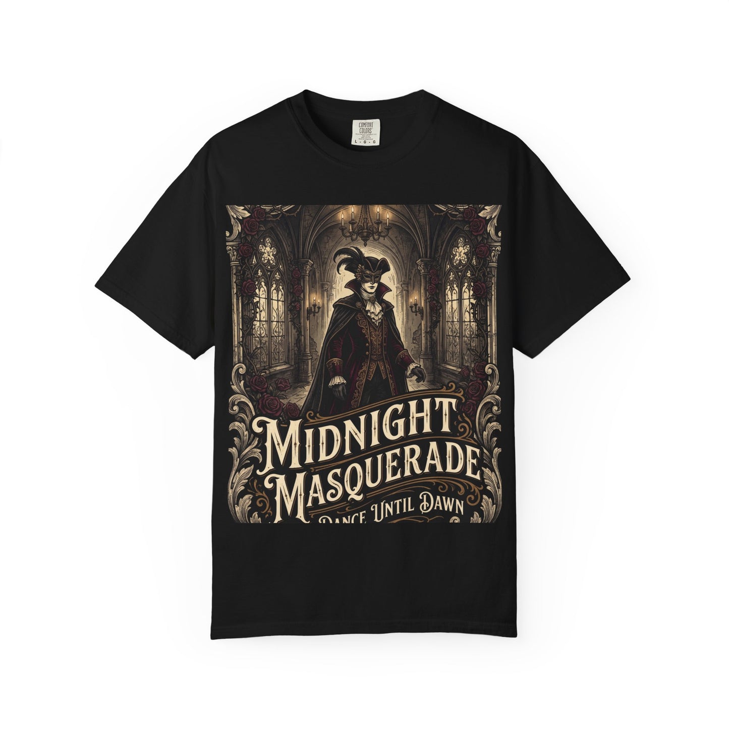 Midnight Masquerade T‑Shirt — Gothic Masquerade Ball Design