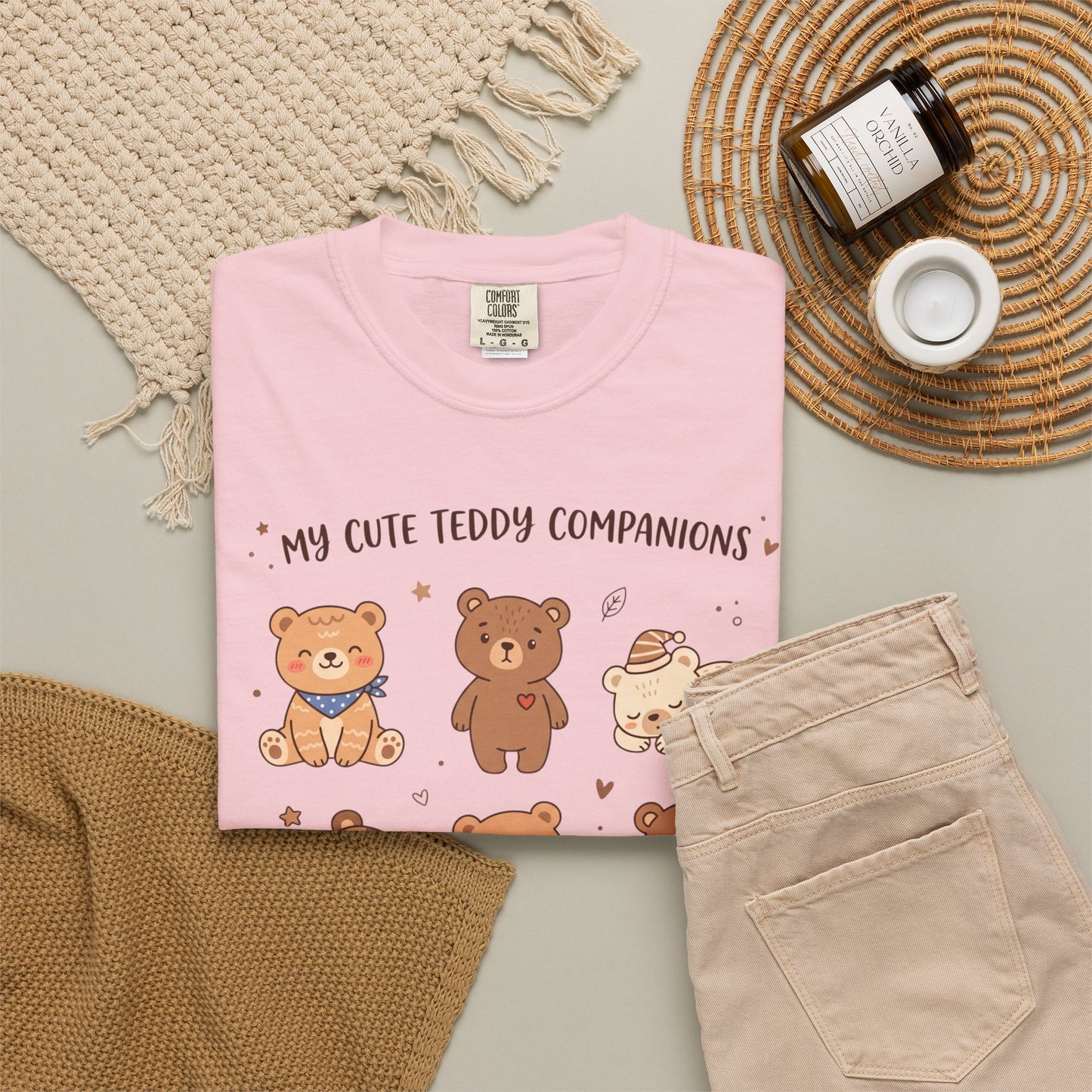 T-Shirt — Cute Teddy Companions Graphic Tee ("My Cute Teddy Companions — Little Warm & Cozy Friends")