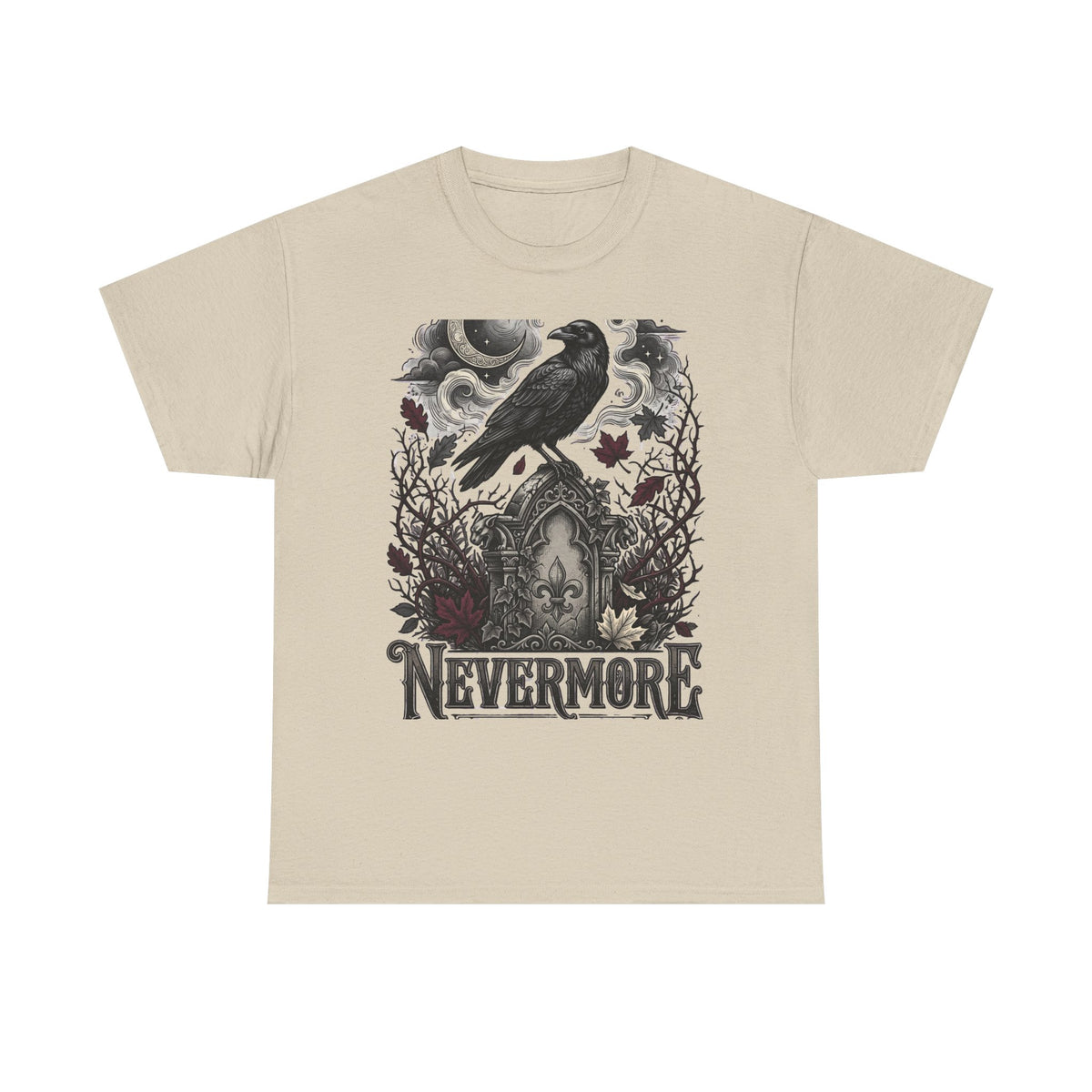 Nevermore Raven T-Shirt — Gothic Edgar Allan Poe Tribute Tee