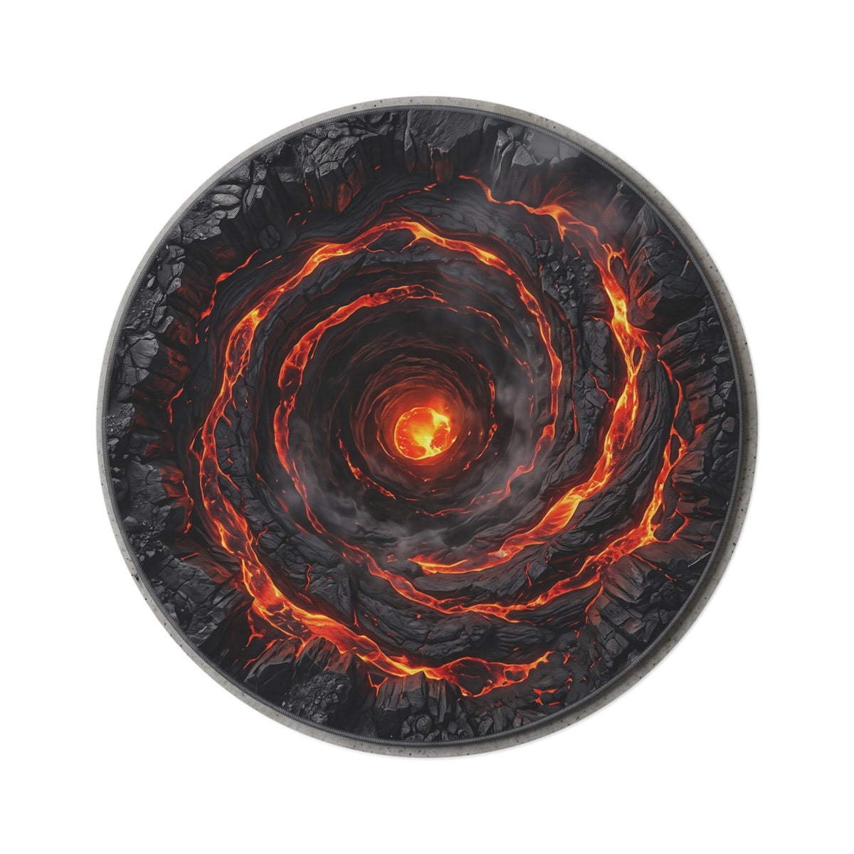 Lava Vortex Round Rug