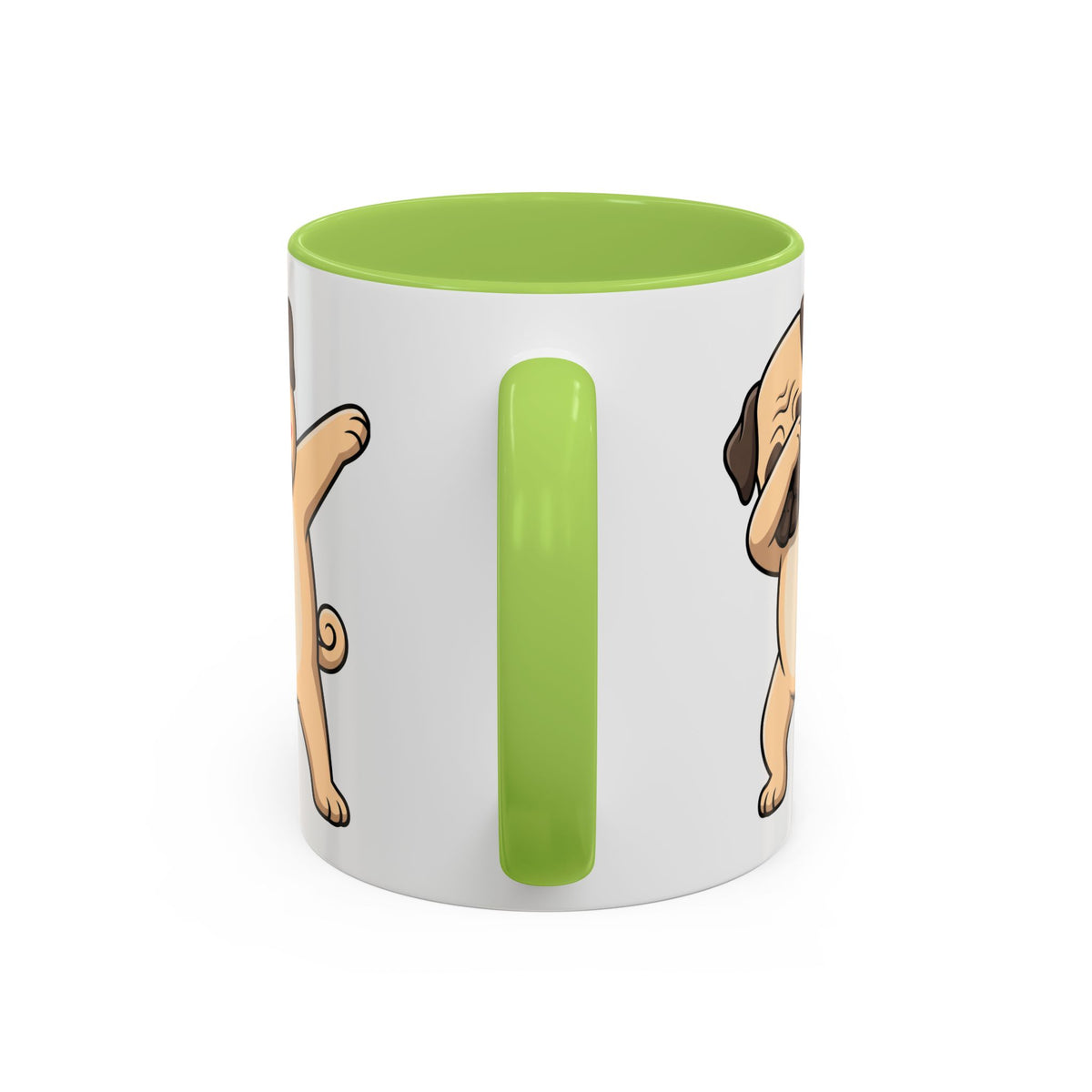 Dabbing Pug Coffee Mug — Cute Dog Accent Mug (11/15 oz)