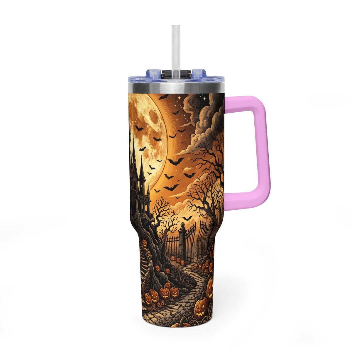 40oz Gothic Haunted Castle Halloween Tumbler