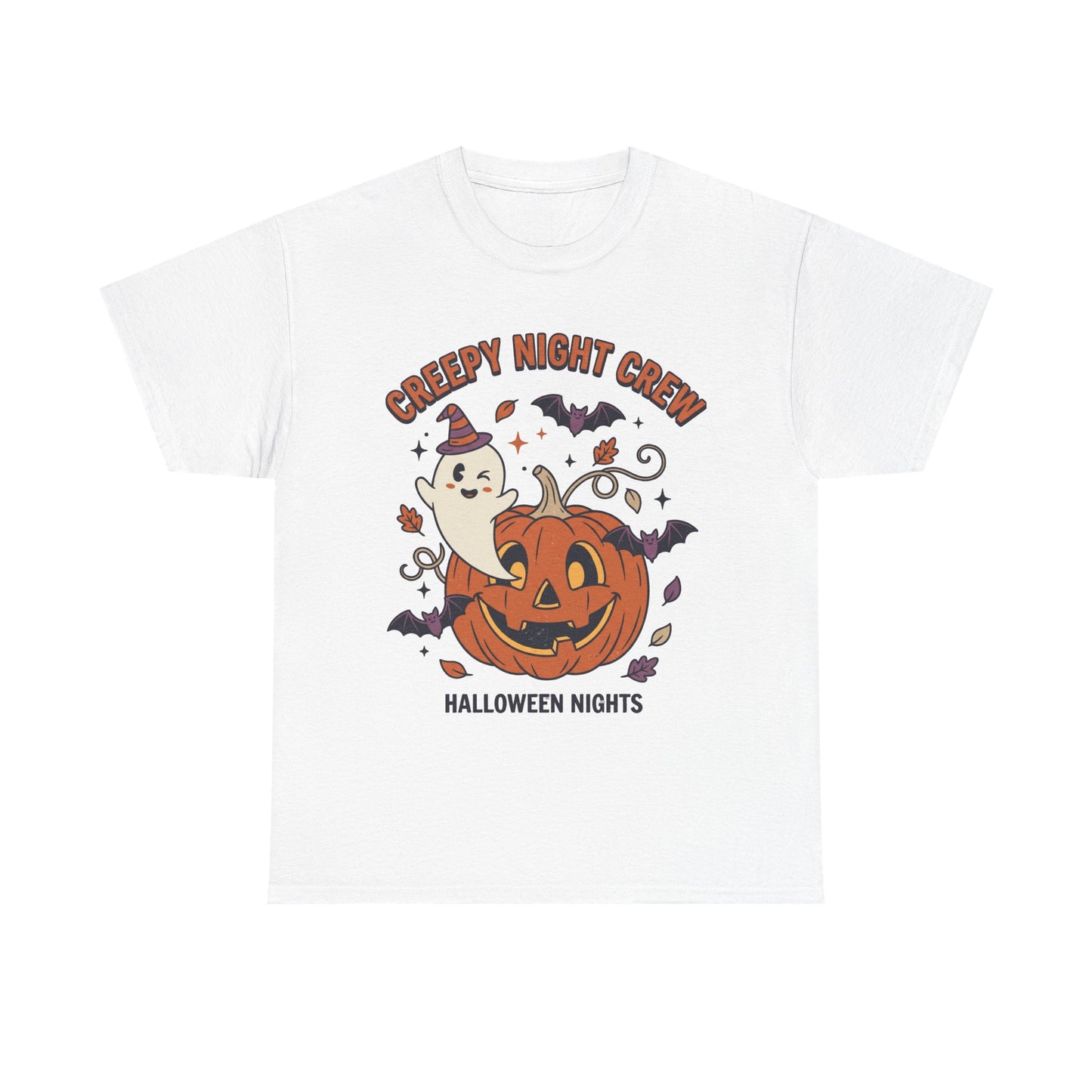 Halloween Nights T-Shirt — Creepy Night Crew Pumpkin & Ghost Tee