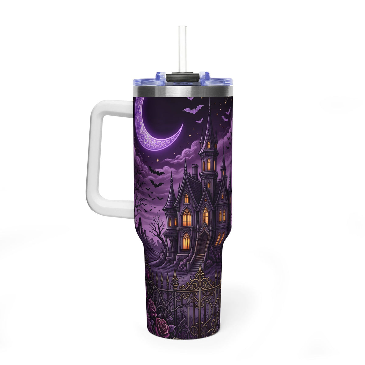 40oz Halloween Haunted Castle Thermal Tumbler