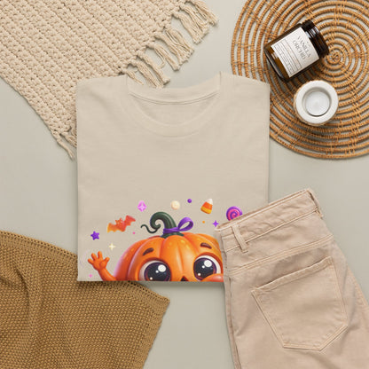 Halloween Pumpkin T‑Shirt — Happy Jack-O'-Lantern Candy Graphic Tee