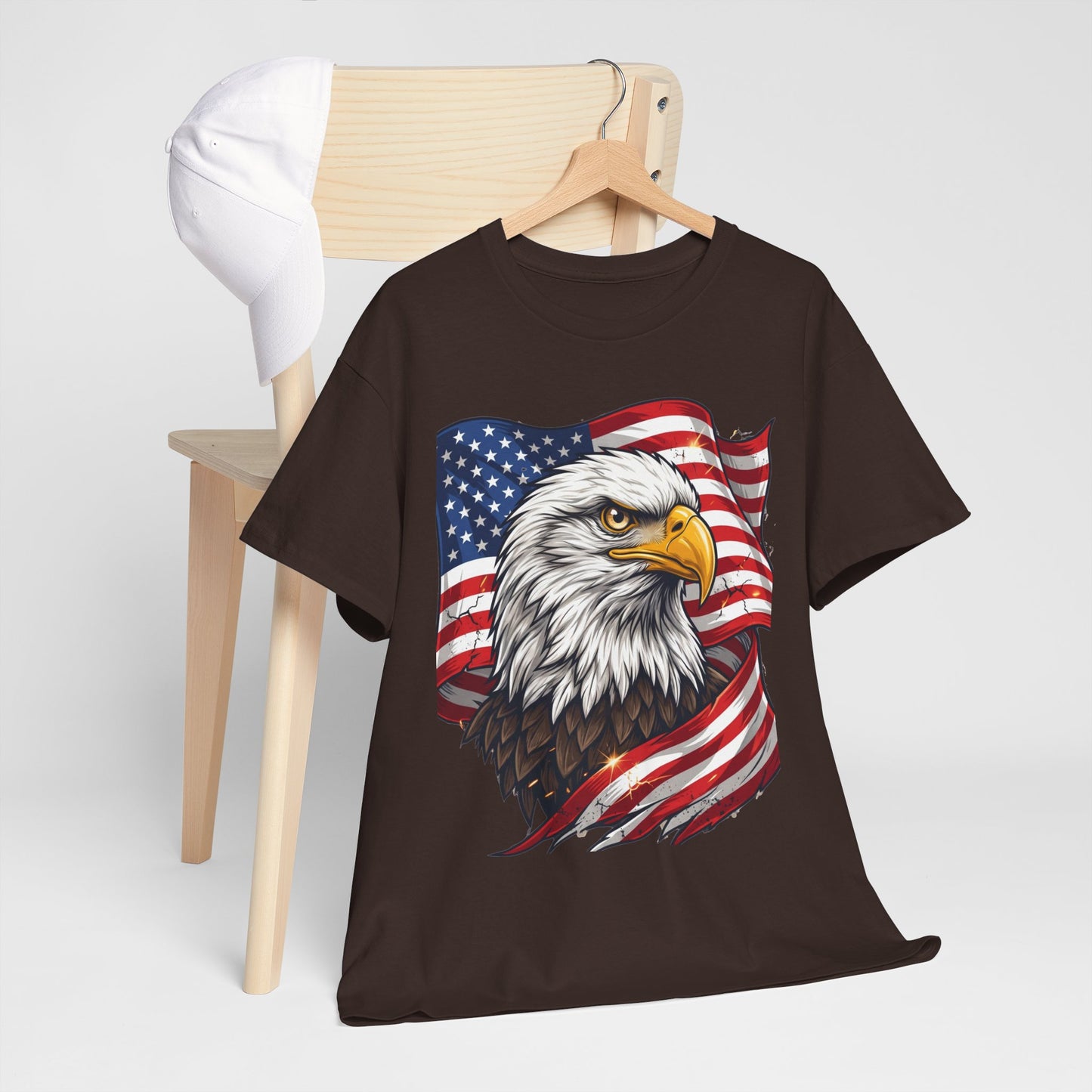 Patriotic Eagle T-Shirt – American Flag Bald Eagle Graphic Tee