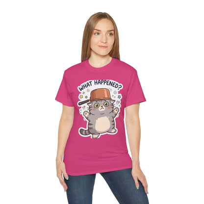 What Happened? Cute Kitten Graphic Tee