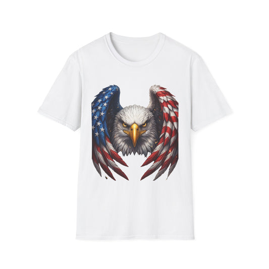 Patriotic Eagle T-Shirt — American Flag Wings Graphic