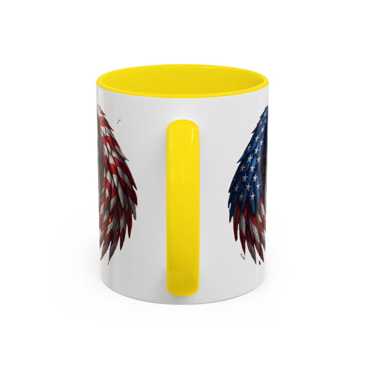 American Flag Eagle Coffee Mug – Patriotic Bald Eagle Accent Mug (11/15 oz)