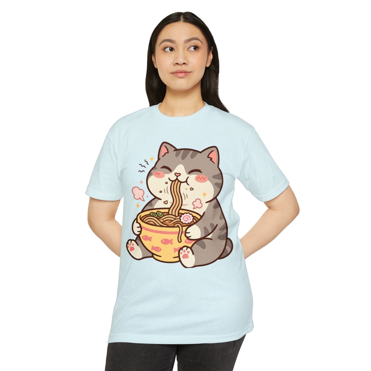 Cute Cat Eating Ramen T-Shirt