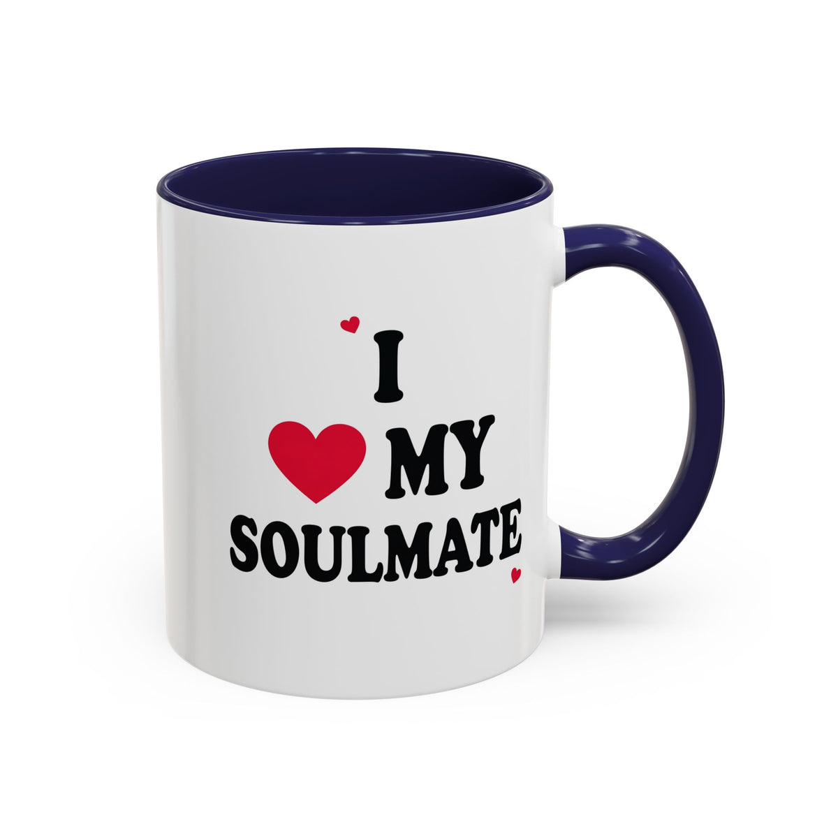 I Love My Soulmate Accent Coffee Mug