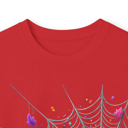 Halloween Pumpkin Spiderweb Long Sleeve Tee