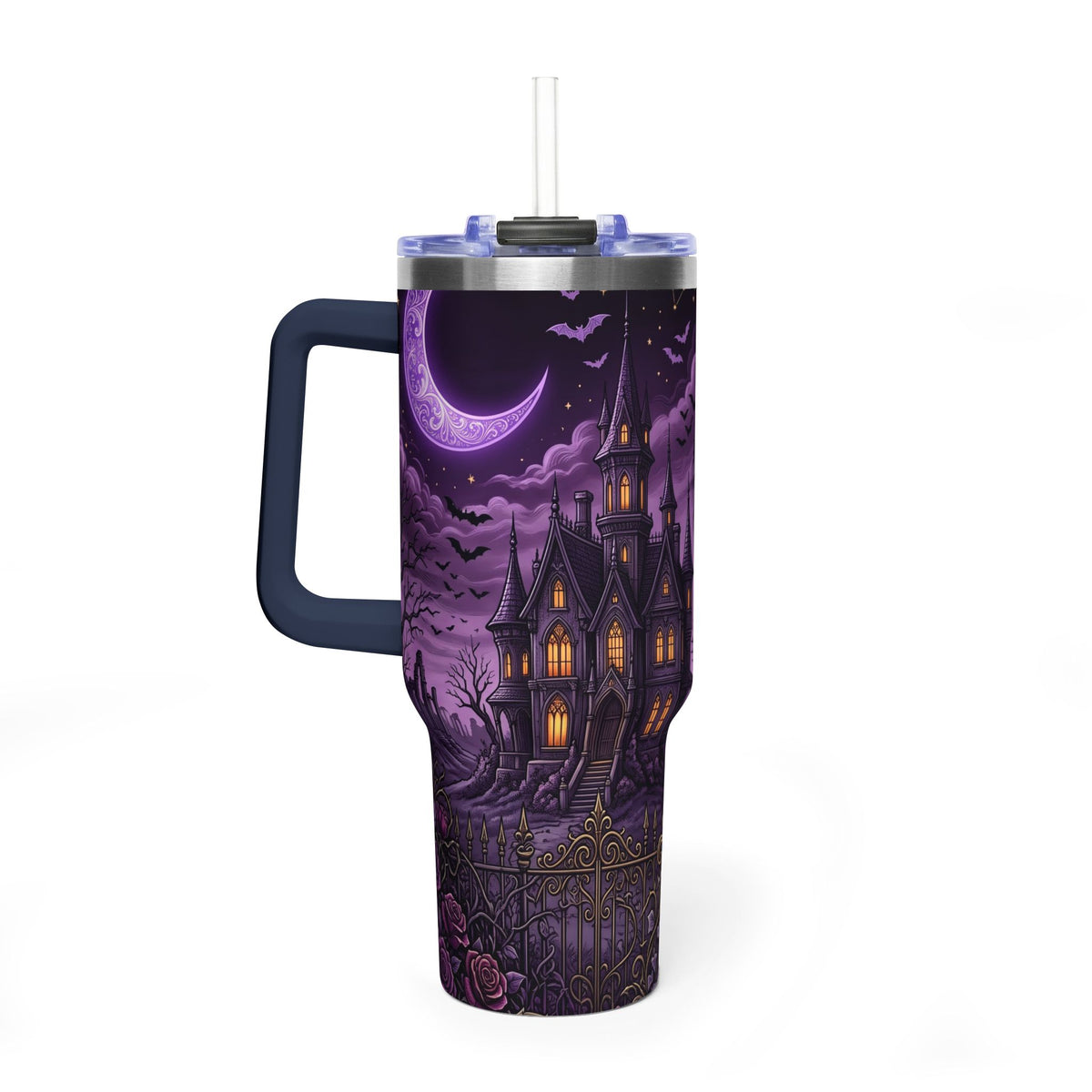40oz Halloween Haunted Castle Thermal Tumbler
