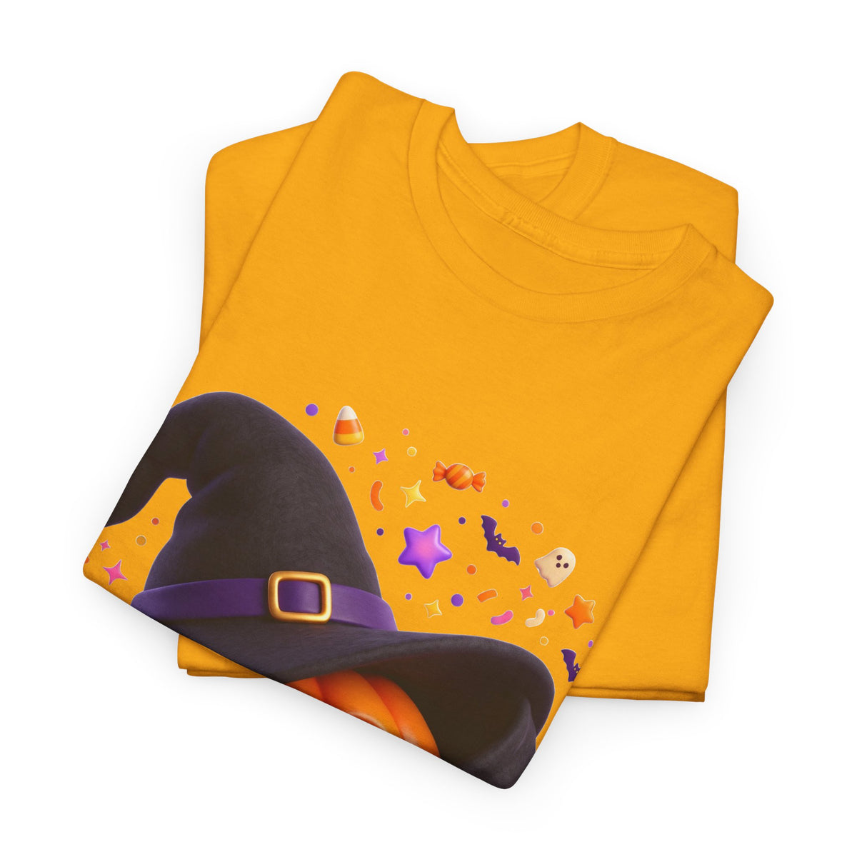 Pumpkin Witch T-Shirt — Cute Halloween Jack-o'-Lantern with Witch Hat