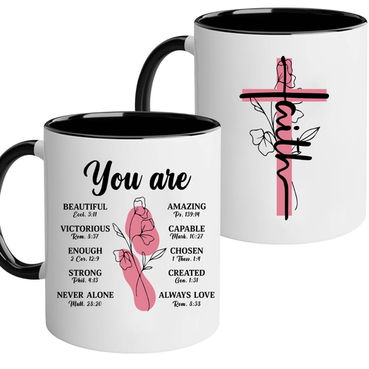 Christian Mug 11Oz, Religious Faith Bible Verse Cup, Christian Gifts for Women, Mom, Inspirational Spiritual Jesus Mug, Godly Coffee Cups, Biblical-Based Birthday Ideas