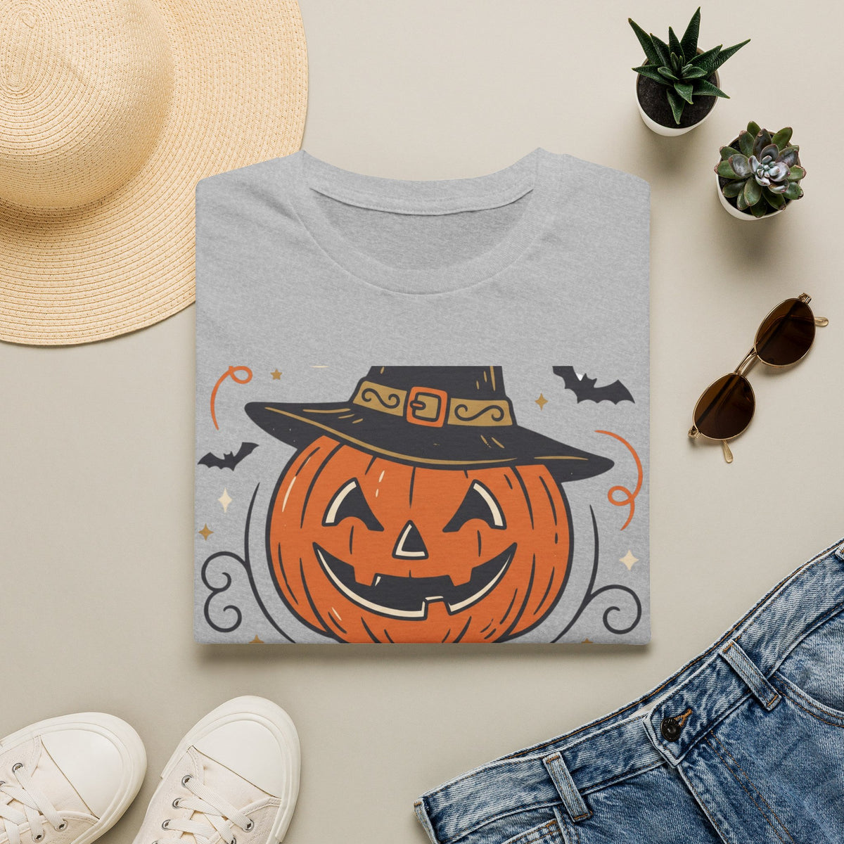 Spooky Season Pumpkin Tee — Jack-O'-Lantern Graphic Halloween T-Shirt