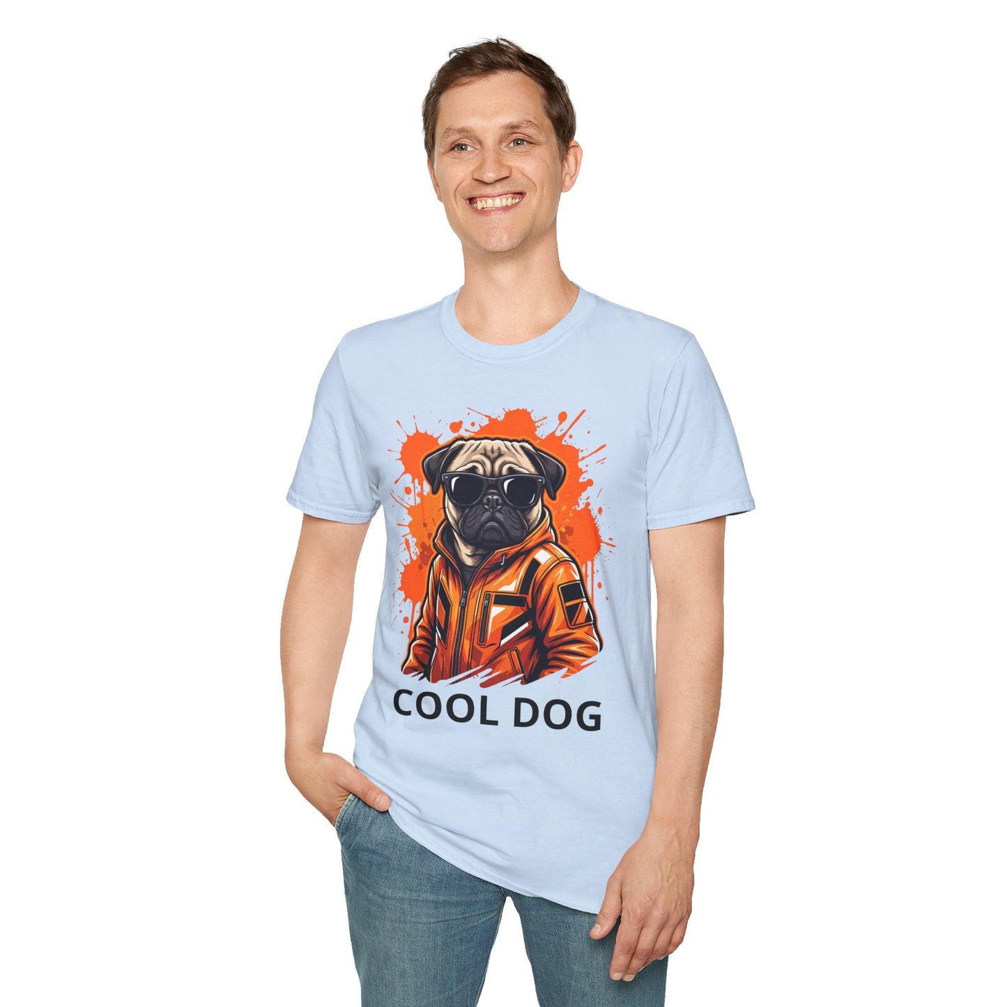 Cool Dog T-Shirt — Pug with Sunglasses Graphic Tee