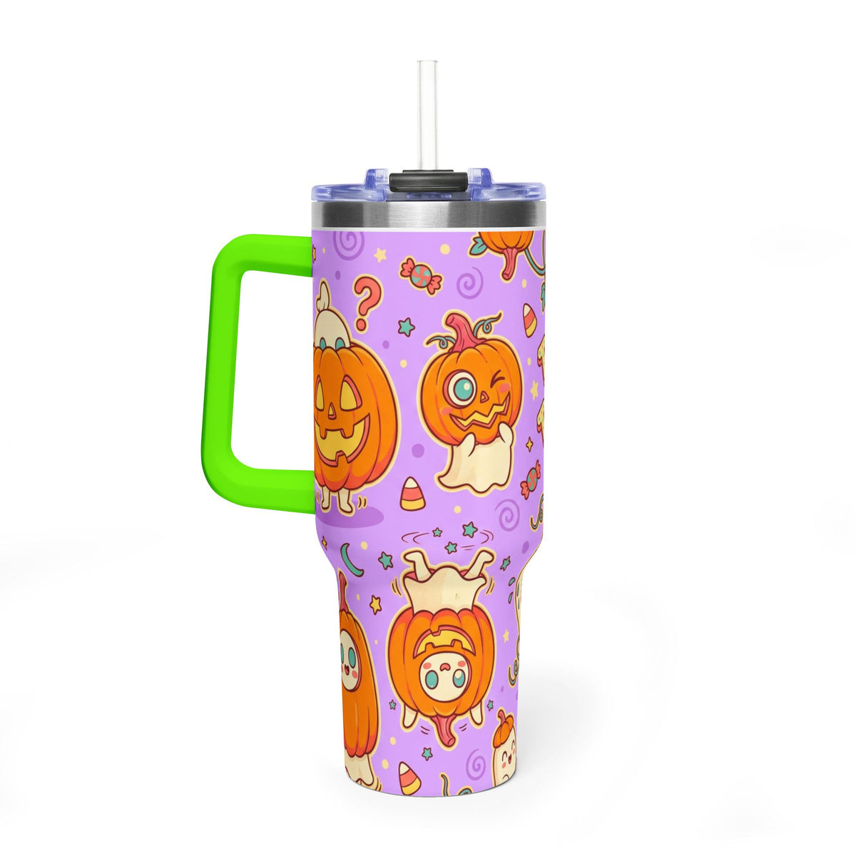 Too Cute to Spook Halloween Pumpkin Ghost 40oz Tumbler