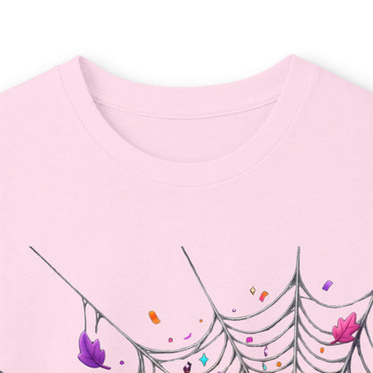 Halloween Pumpkin Spiderweb Long Sleeve Tee