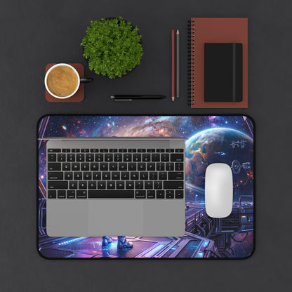 Space Explorer Desk Mat — Astronaut Galaxy Mouse Pad