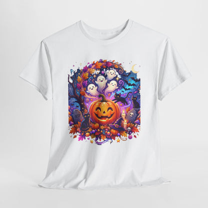 Halloween Pumpkin & Ghosts T-Shirt — Cute Spooky Jack-O'-Lantern Tee