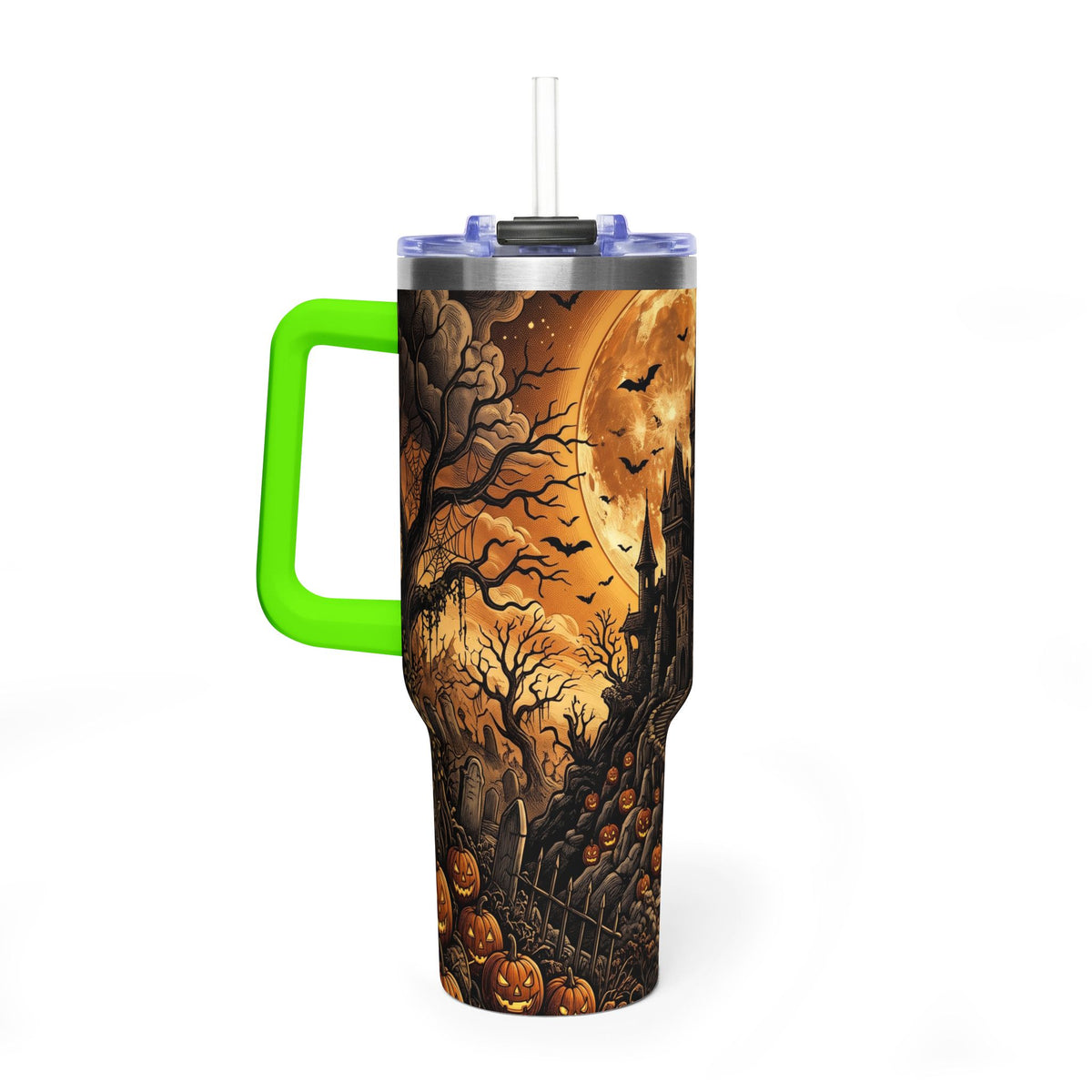 40oz Gothic Haunted Castle Halloween Tumbler