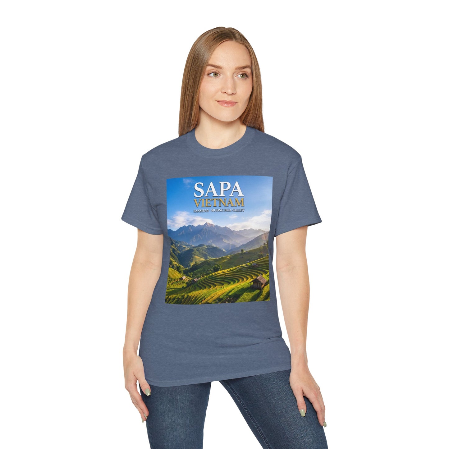 Sapa Vietnam Scenic Tee — Terraced Rice Field Travel T‑Shirt