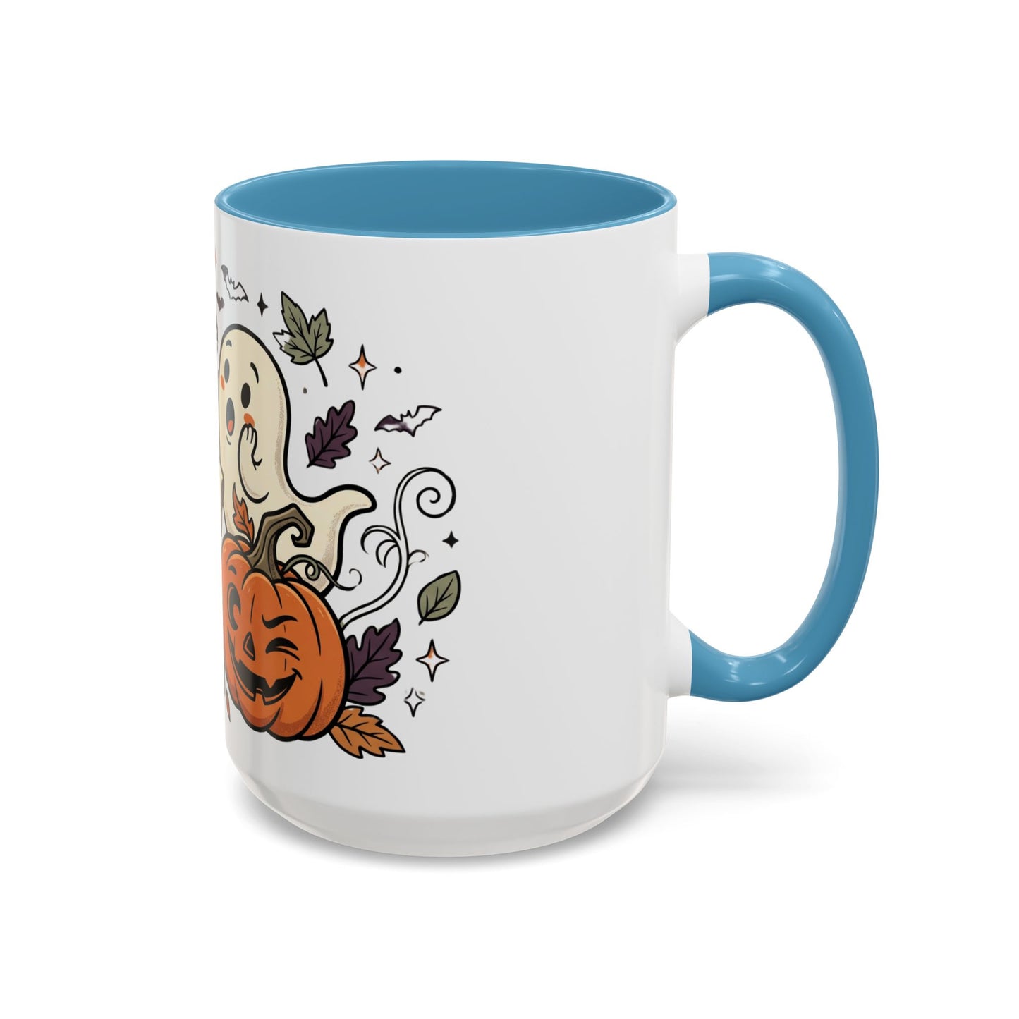 Halloween Ghosts & Pumpkins Coffee Mug — Cute Spooky Accent Mug (11/15oz)