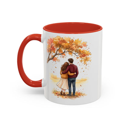 Autumn Couple Under Tree Coffee Mug