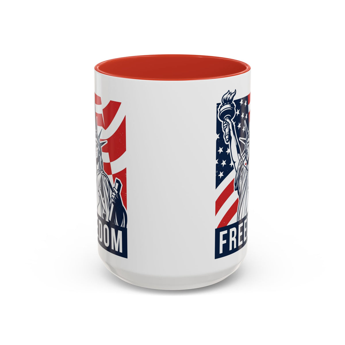 Freedom Statue Accent Coffee Mug — Patriotic Liberty 11/15oz
