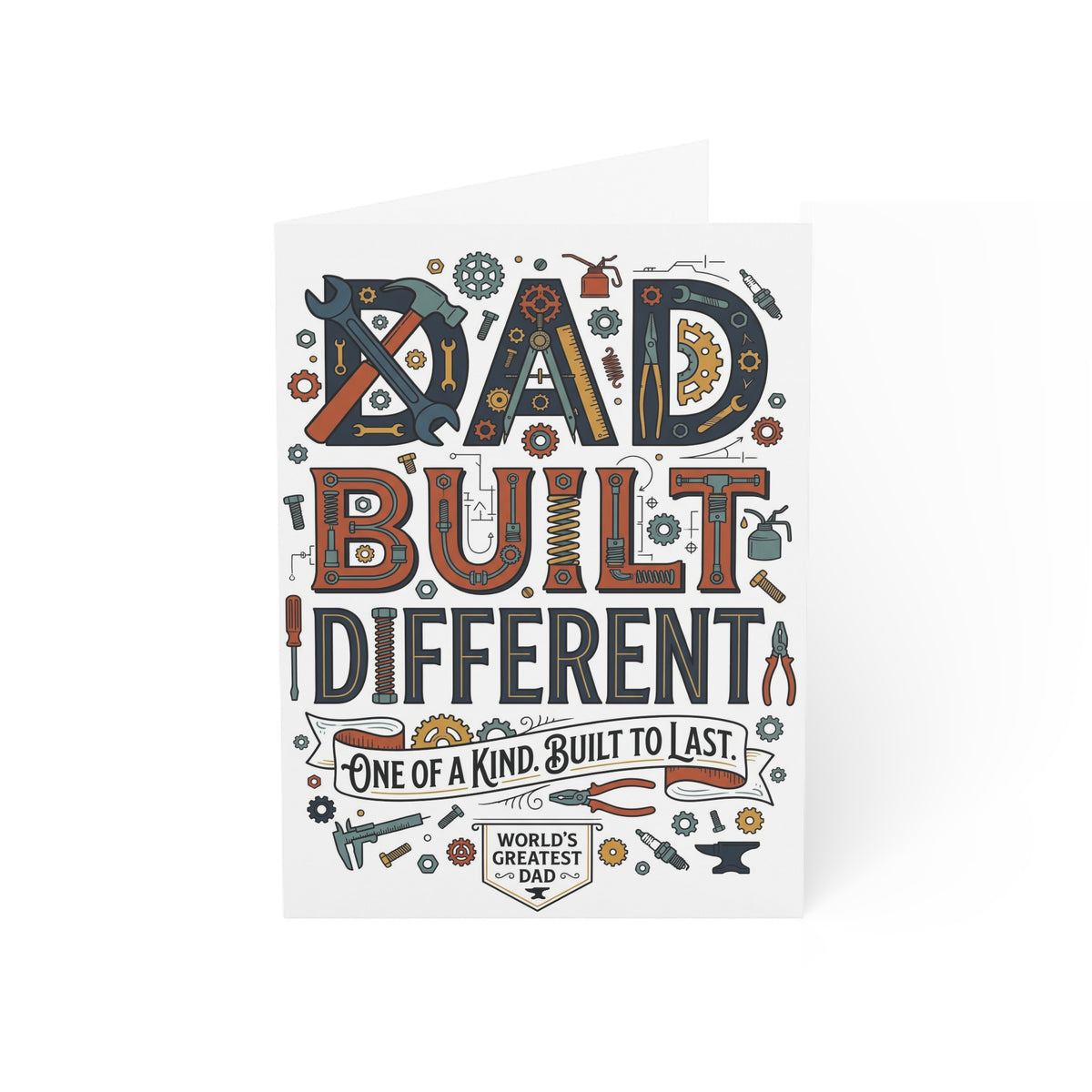 World’s Greatest Dad Built Different Greeting Card