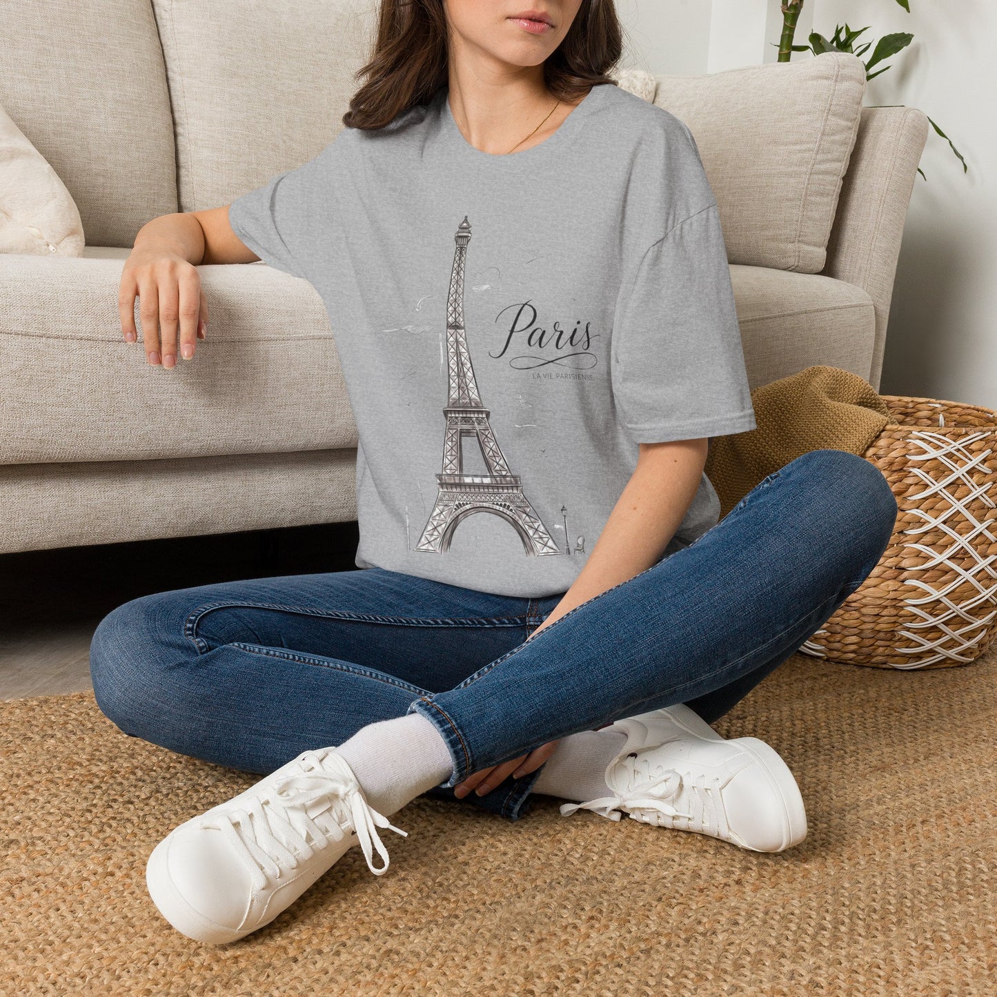 Paris Eiffel Tower T-Shirt — Vintage Sketch Travel Tee