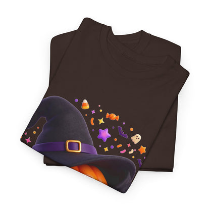 Pumpkin Witch T-Shirt — Cute Halloween Jack-o'-Lantern with Witch Hat