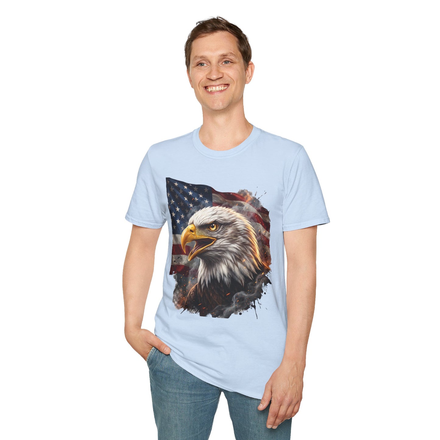American Bald Eagle T-Shirt — Patriotic USA Flag Graphic Tee