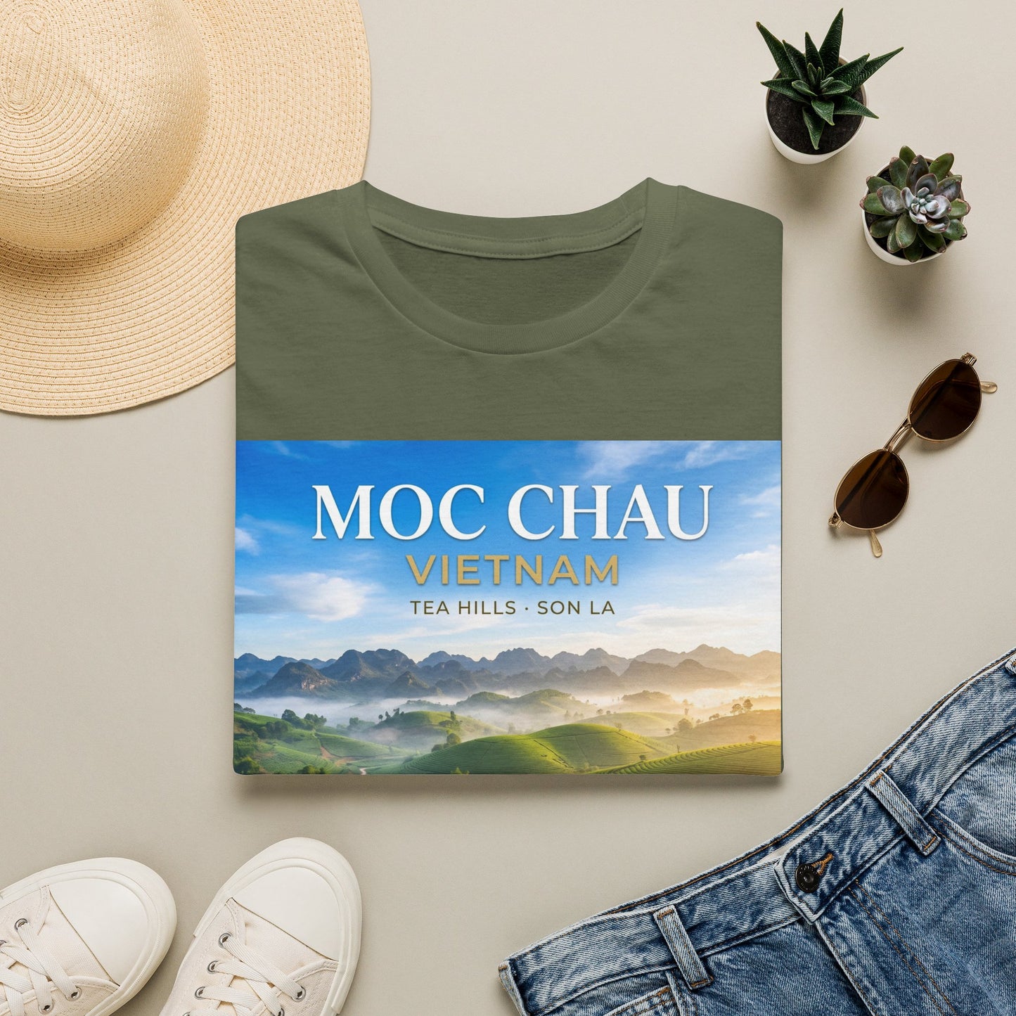 Moc Chau Vietnam Tee – Tea Hills of Son La Scenic Travel T-Shirt