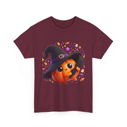 Pumpkin Witch T-Shirt — Cute Halloween Jack-o'-Lantern with Witch Hat