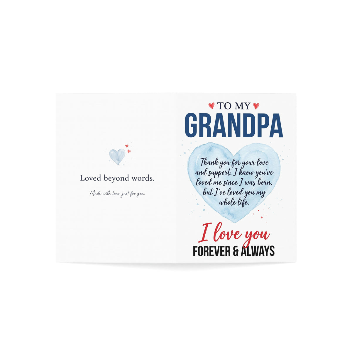 To My Grandpa Greeting Card – I Love You Forever & Always