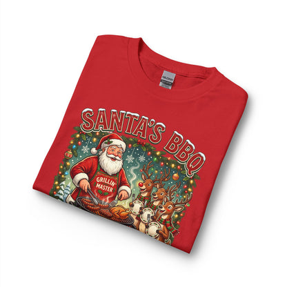 Santa’s BBQ Grillin’ Long Sleeve Shirt — Funny Christmas Santa BBQ Tee