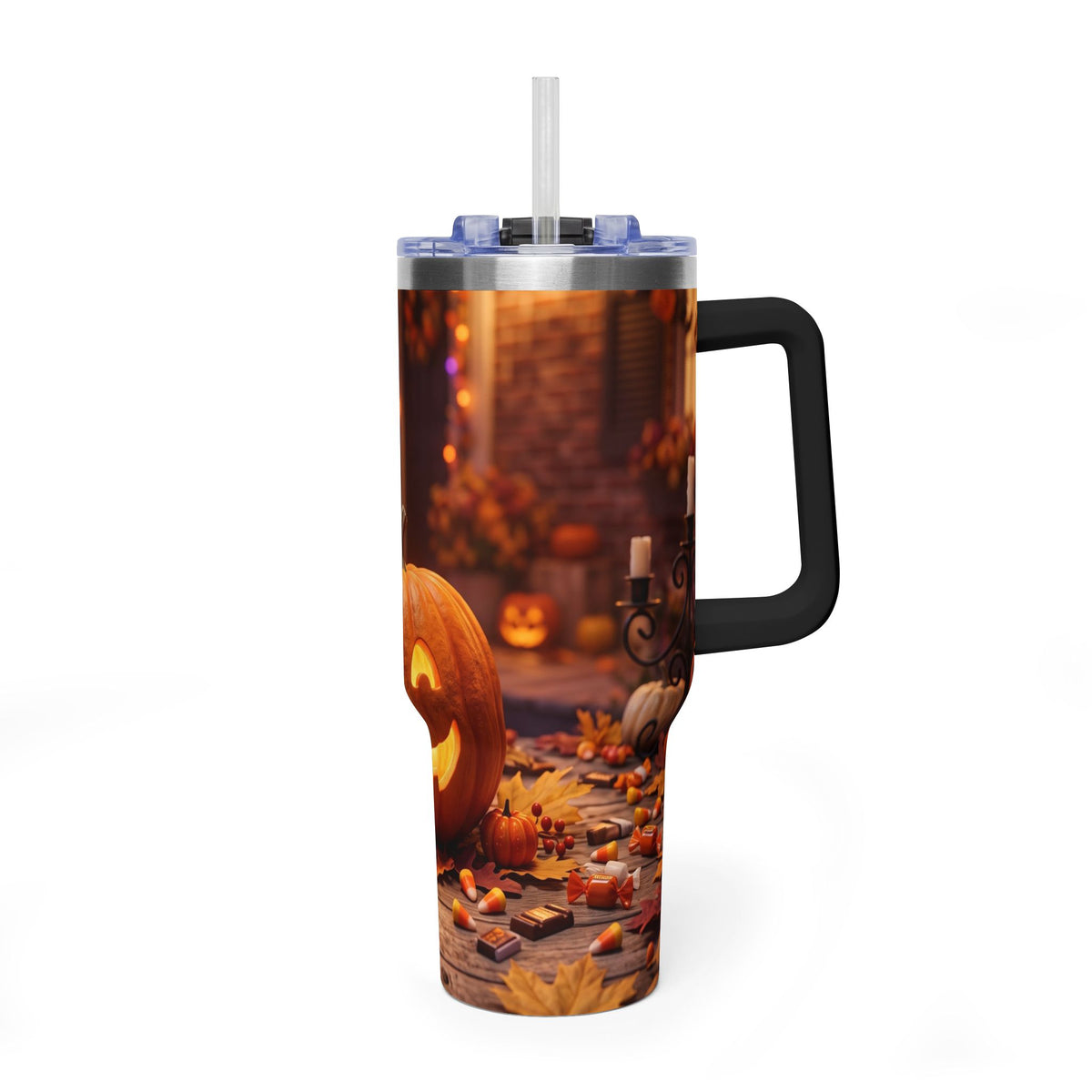 Halloween Pumpkin Jack-O’-Lantern 40oz Thermal Tumbler
