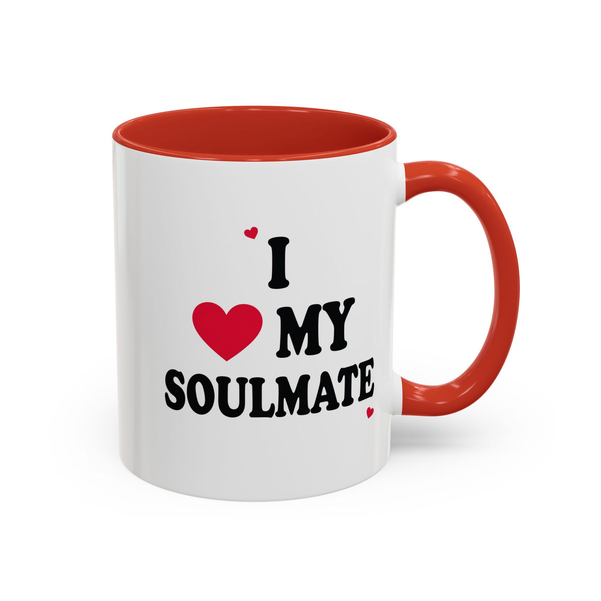I Love My Soulmate Accent Coffee Mug