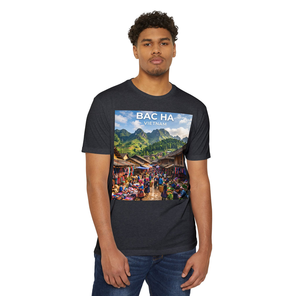 Bac Ha Vietnam Market Photo T-Shirt — Vietnamese Travel Souvenir Tee
