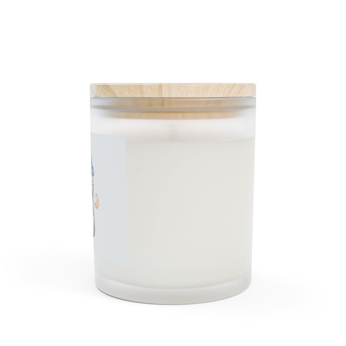 Sleepy Kitten Frosted Glass Candle — 11oz Cute Nighttime Scented Candle