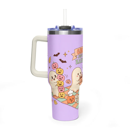 40oz Tumbler – “Ghouls Just Wanna Have Fun” Halloween Ghosts & Pumpkins