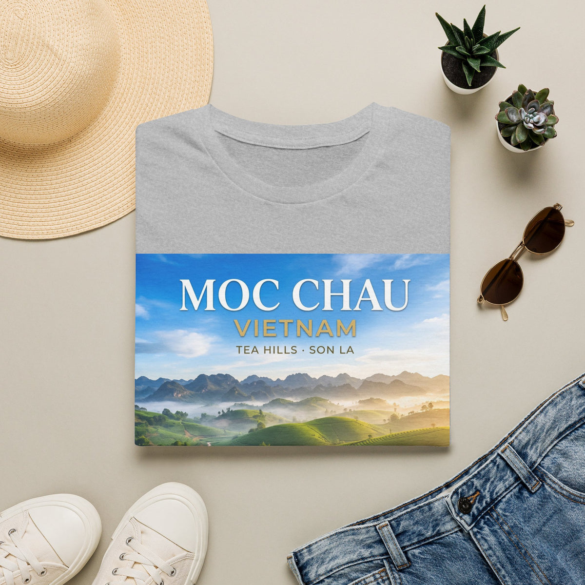 Moc Chau Vietnam Tee – Tea Hills of Son La Scenic Travel T-Shirt