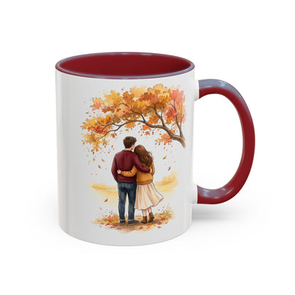 Autumn Couple Under Tree Coffee Mug